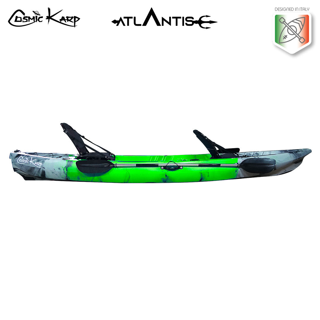 Kayak-canoa Atlantis COSMIC KARP cm 390 - 2 gavoni - 2 seggiolini - 2 pagaie