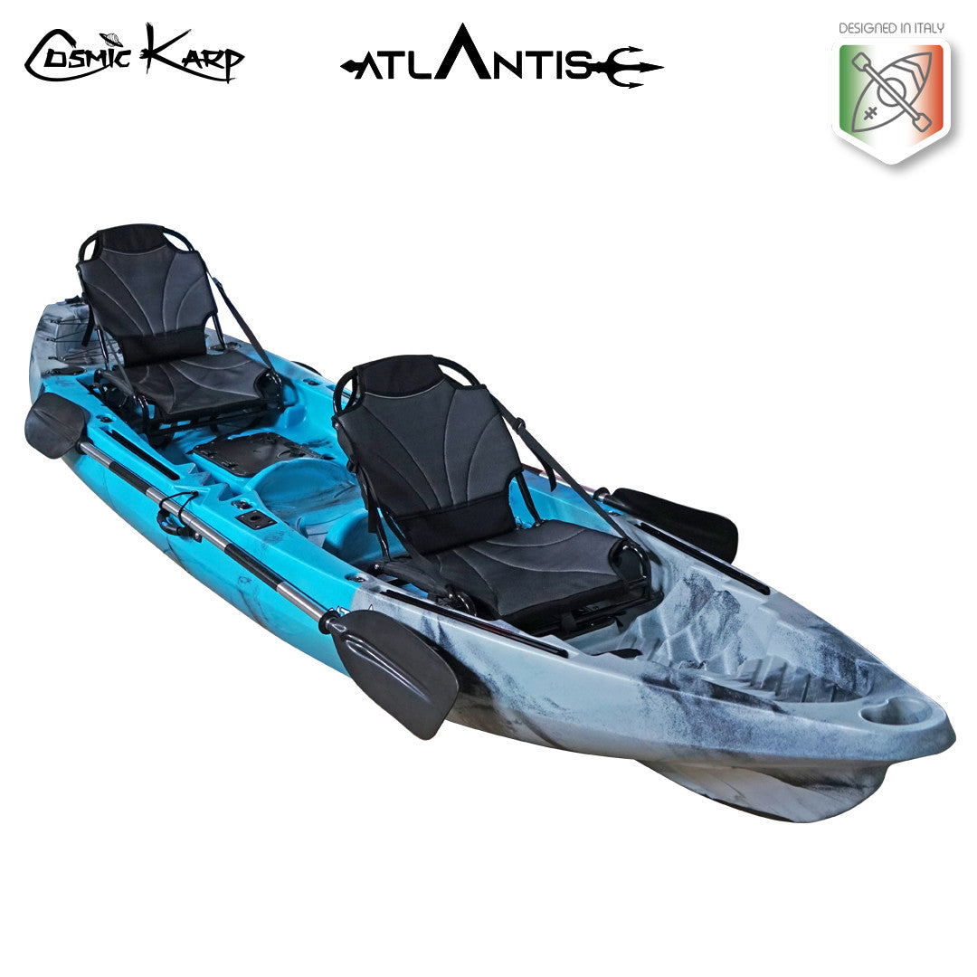 Kayak-canoa Atlantis COSMIC KARP cm 390 - 2 gavoni - 2 seggiolini - 2 pagaie