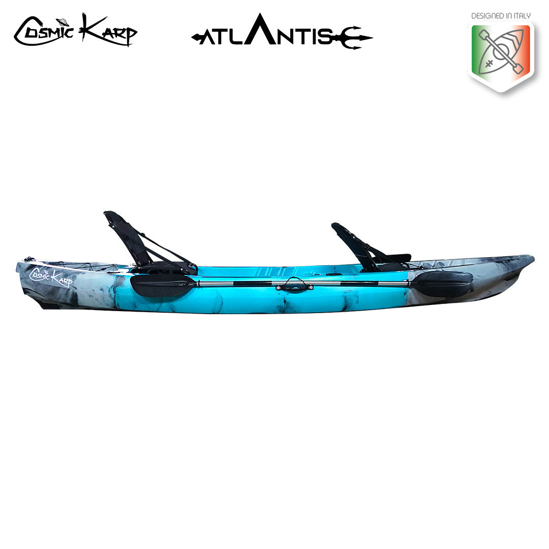 Kayak-canoa Atlantis COSMIC KARP cm 390 - 2 gavoni - 2 seggiolini - 2 pagaie
