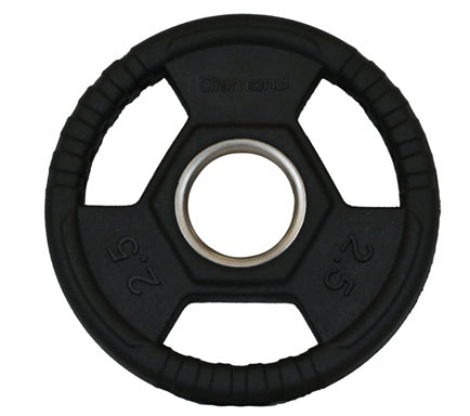 Disco Olimpico Gommato Ruvido Tri-Grip 2,5 kg - foro 50 mm cod. DGGD2,5-P linea Diamond Fitness