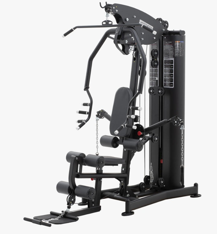 Stazione Multifunzione Cod. JK 6180 - JK FITNESS con pacco pesi acciao da 100 kg - peso max utente 160 kg