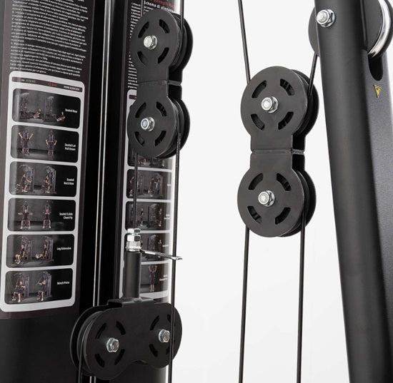 Stazione Multifunzione Cod. JK 6180 - JK FITNESS con pacco pesi acciao da 100 kg - peso max utente 160 kg