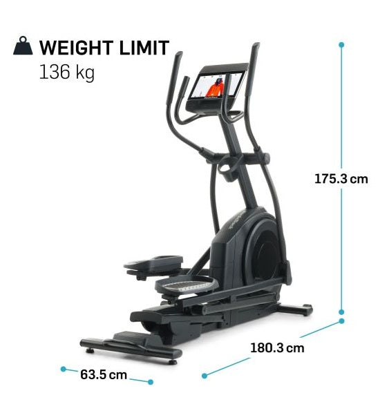Promo NordicTrack Ellittica Elettromagnetica AirGlide 14i - a volano anteriore - App Ifit integrata - cod.NTEL71423-INT