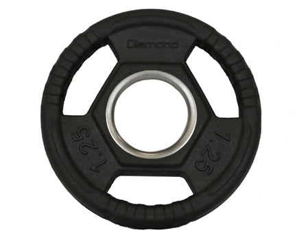 Disco Olimpico Gommato Ruvido Tri-Grip 1,25 kg - foro 50 mm cod. DGGD1,25-P linea Diamond Fitness