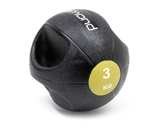 DOUBLE GRIP MEDICINE BALL IN PVC 3 KG COD. DGMB3 LINEA DIAMOND FITNESS