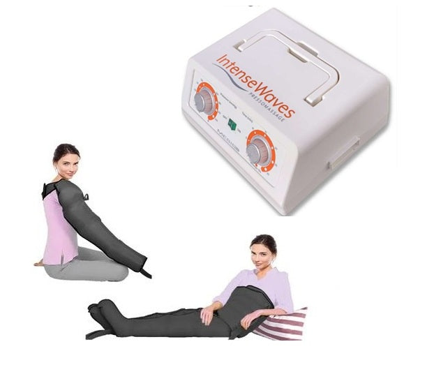 Pressoterapia MESIS IntenseWaves a 4 camere - dotazione PRO con 2 gambali + fascia addominale glutei (kit slim body) + 1 bracciale cod. PSG-IW-2GKB uso estetico domestico