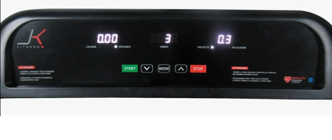 JK-COMFORT TAPIS ROULANT CON CORRIMANO JK FITNESS Linea Home - velocità 8 km/h - peso max utente 135 kg cod.JK-COMFORT