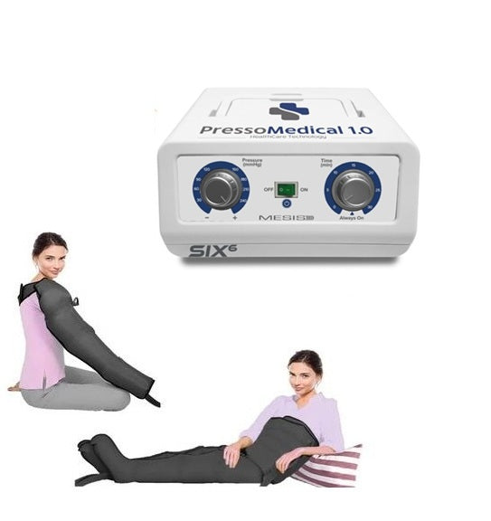 Pressoterapia MESIS PressoMedical 1.0 Pro a 6 camere FO-3001-(SIX)2GKB con 2 gambali + Kit Slim Body + 1 Bracciale