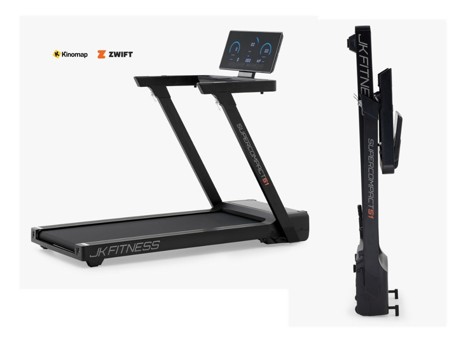 Promo Tapis Roulant Jk Fitness Cod. SC51 salvaspazio Compatibile Zwift E Kinomap - Velocità 18 Km/h - Motore 2.0 Hp - Peso Max Utente 120 kg cod.SC51