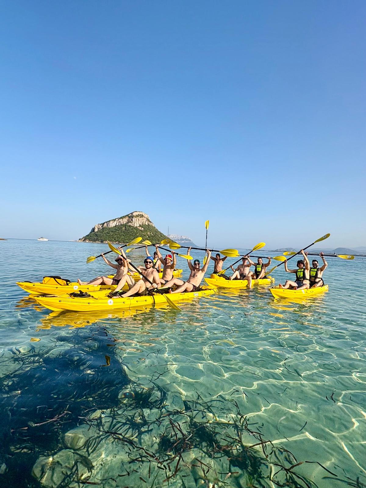 Kayak smontabile Split 2 Fishing Big Mama kayak con 2 ruote e 2 gavoni, 2 seggiolini, 2 pagaie, 2 porta canne