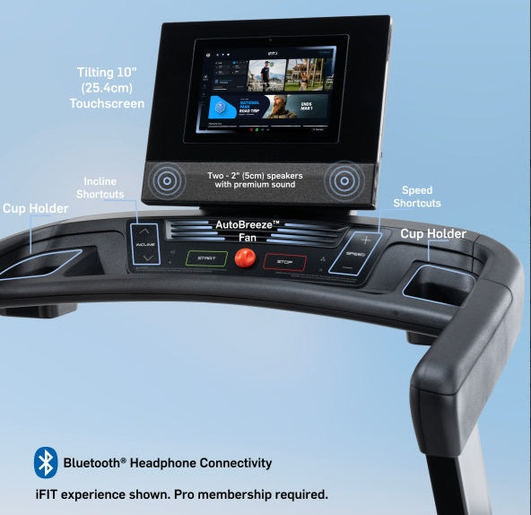 promo Tapis Roulant NordicTrack T Series 10 - velocità 20 km/h - peso max utente 147 kg -piano corsa 152 x 51 cm cod.NTL15425-INT compreso 1 anno di abbonamento IFIT