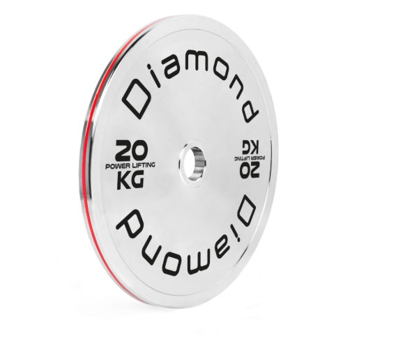 Disco Olimpico in Acciaio per Powerlifting 10 kg - Linea Diamond Fitness - Cod. DAPL-10