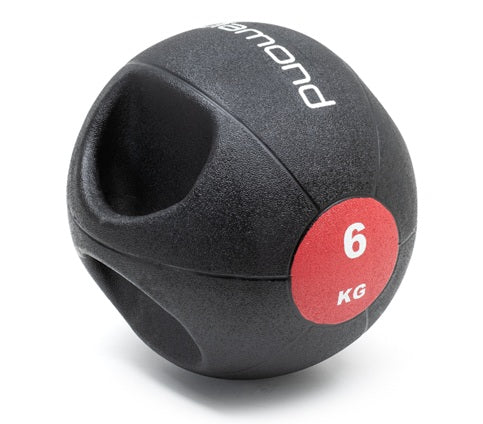DOUBLE GRIP MEDICINE BALL IN PVC 6 KG COD. DGMB6 LINEA DIAMOND FITNESS