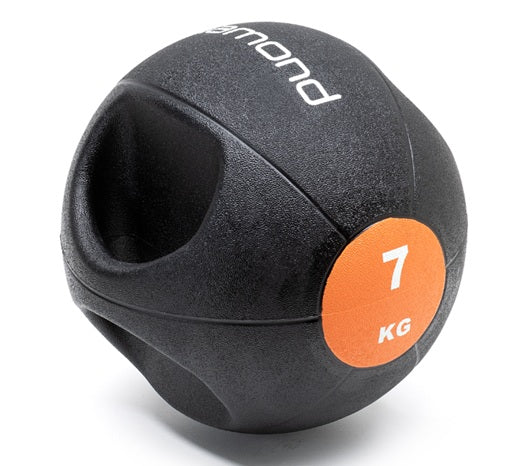 DOUBLE GRIP MEDICINE BALL IN PVC 7 KG COD. DGMB7 LINEA DIAMOND FITNESS