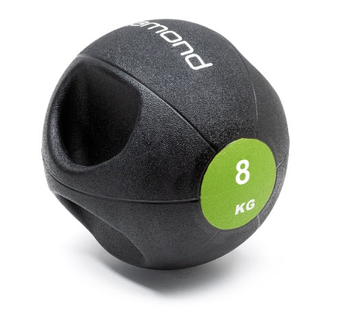 DOUBLE GRIP MEDICINE BALL IN PVC 8 KG COD. DGMB8 LINEA DIAMOND FITNESS