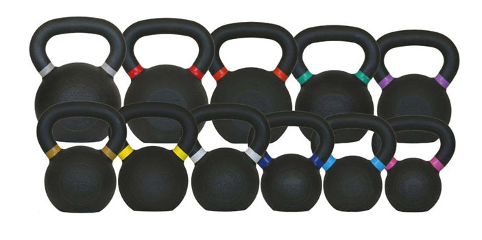 Kettlebell Pro 4 kg - black con finitura opaca - impugnatura antiscivolo cod. KB4D Linea Diamond Fitness