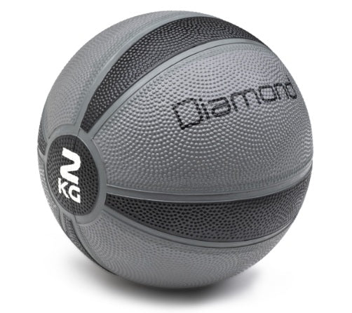 MEDICINE BALL IN GOMMA VERGINE 2 kg ORORLESS - LINEA DIAMOND Fitness - Cod. mb2
