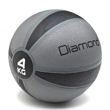 MEDICINE BALL IN GOMMA VERGINE 4 kg ORORLESS - LINEA DIAMOND Fitness - Cod. mb4