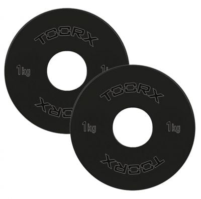 Coppia Dischi Microcarichi in Acciaio 1 kg. Ø Foro 50 mm. Linea Toorx