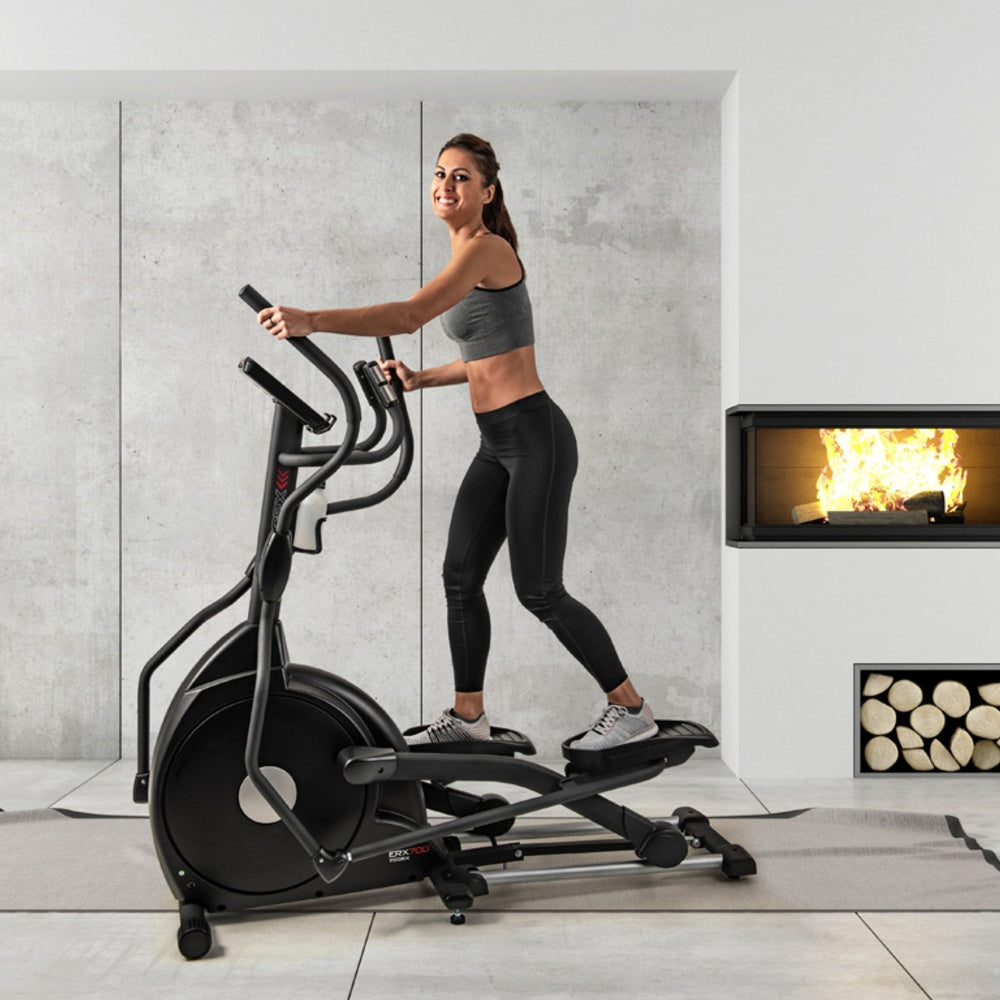 Ellittica Elettromagnetica ERX-700 HRC Volano Anteriore Richiudibile con Ricevitore Wireless -App Ready 3.0-Linea Toorx Chrono Line