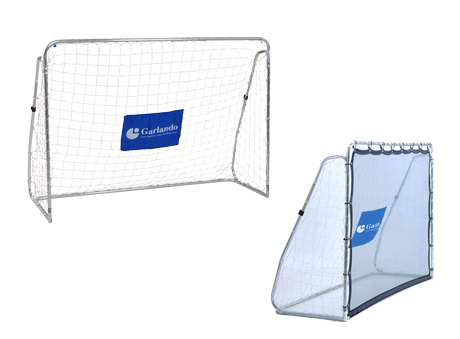 Porta da Calcio Multi Trainer PRO 215x152 cm. con Rete Allenamento Inclinabile a Rimbalzo e Bersagli Garlando
