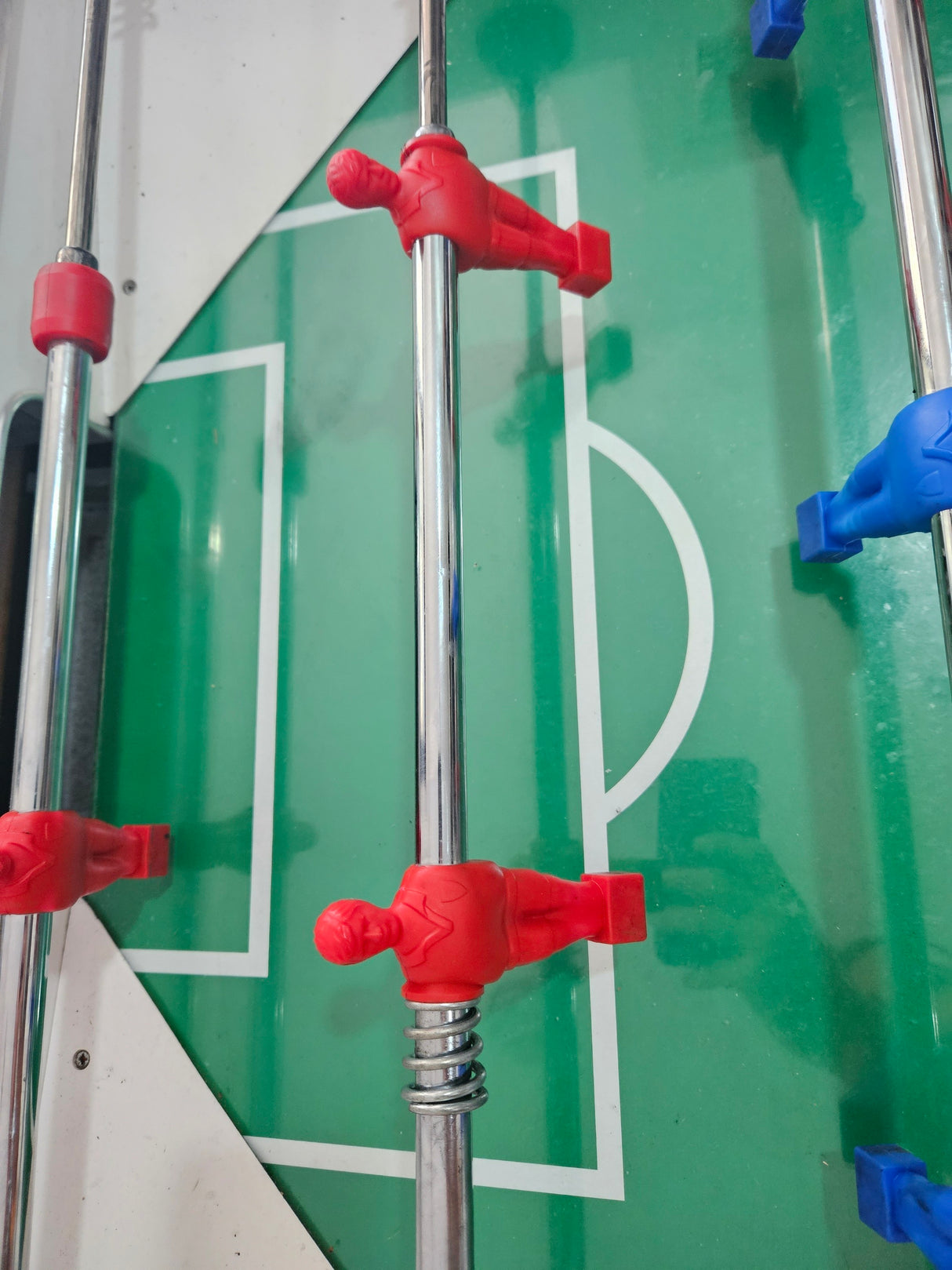 Asta uscente 2 omini rossi - piede tondo completa di astina interna cod. 2A4-USC2ROPT