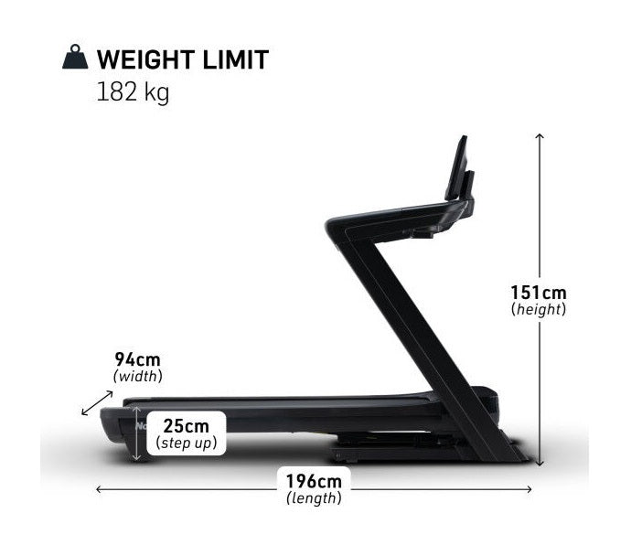 Promo COMMERCIAL 1250 con App Ifit integrata - TAPIS ROULANT NORDICTRACK piano corsa 152 x 55 cm - peso max utente 182 kg COD. NTL14125-INT compreso 1 anno di abbonamento Ifit