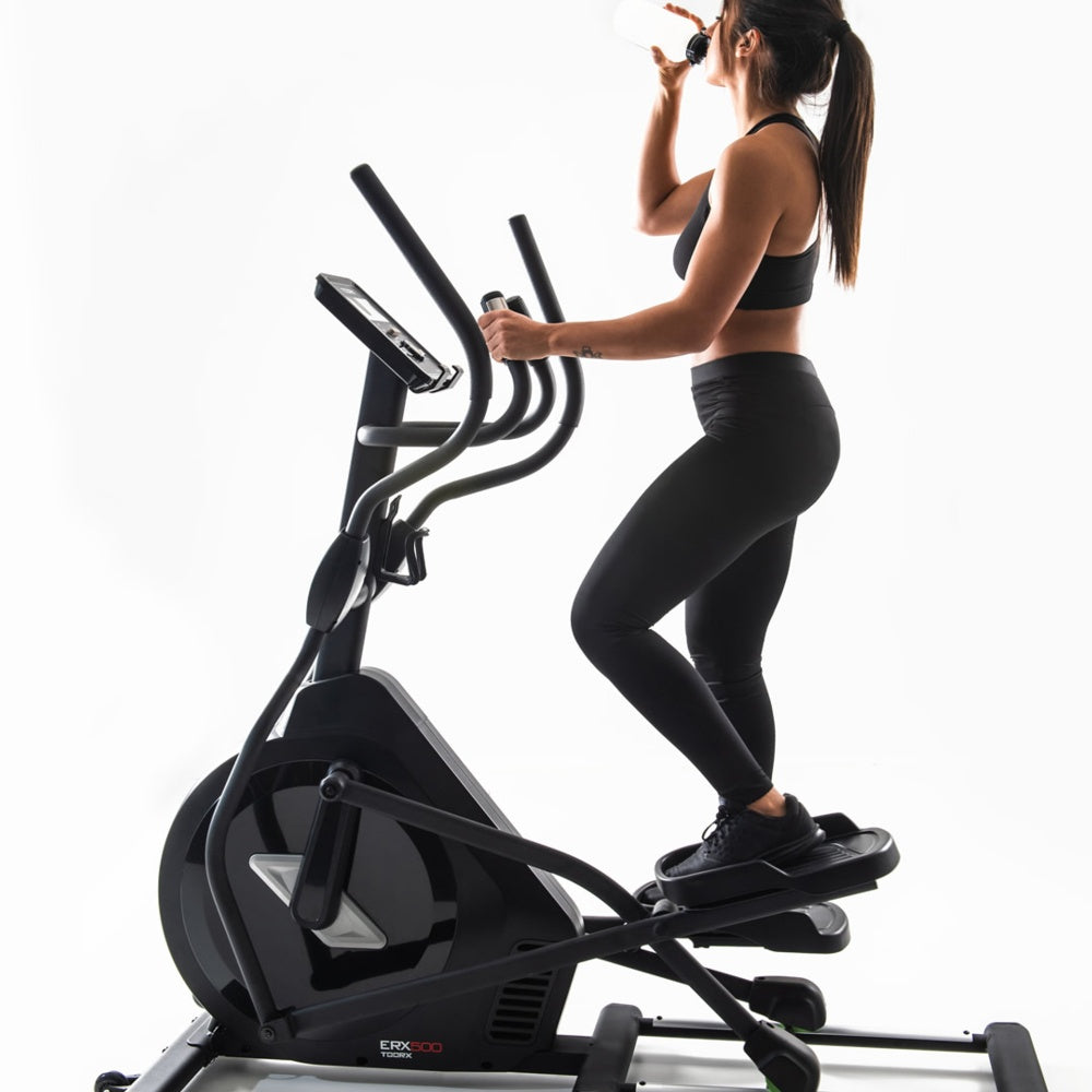 ERX-500 HRC ELLITTICA ELETTROMAGNETICA TOORX volano anteriore LINEA CHRONO LINE CON RICEVITORE WIRELESS + Iconsole App - volano 16 kg - peso max utente 130 kg