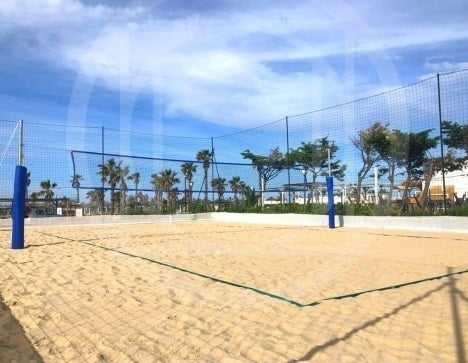 Av1418/t Impianto Beach Volley In Tubo Di Acciaio Con Tendirete E Meccanismi Esterni - cod.SC047984