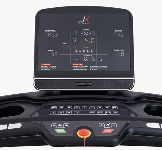 JK174 TAPIS ROULANT JK FITNESS Linea Home cod.JK174 -motore 3.75 Hp- peso max utente 160 kg -velocità 22 km/h compatibile con Zwift e Kinomap