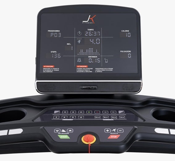 JK184 TAPIS ROULANT JK FITNESS Linea Home cod.JK184 MOTORE AC da 4 hp- peso max utente 160 kg -velocità 22 km/h compatibile con Zwift e Kinomap