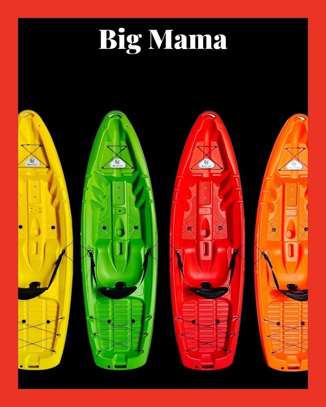 canoa 1 posto GIL 2.0 BIG MAMA KAYAK - kayak monoposto da 254 cm + seggiolino + pagaia