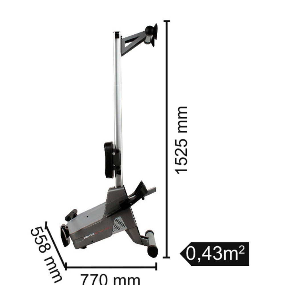 Vogatore Rower ACTIVE PRO Salvaspazio Elettromagnetico con Ricevitore Wireless Linea Toorx Peso max utente; 100 kg Richiudibile