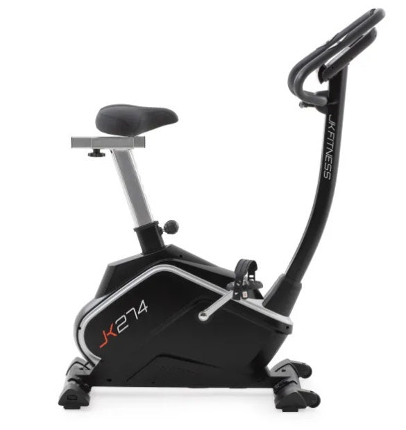 Cyclette JK Fitness JK 274 Compatibile APP Zwift e Kinomap COD. JK274 - volano 12 kg - peso max utente 130kg bici da camera - cyclette
