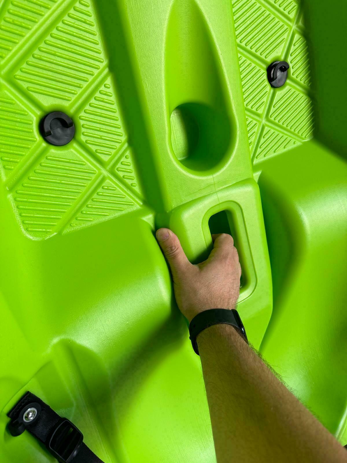 kayak fishing canoa GIL 2.0 BIG MAMA KAYAK canoa monoposto da 254 cm + 2 p.canne interni + seggiolino + pagaia - GIALLO