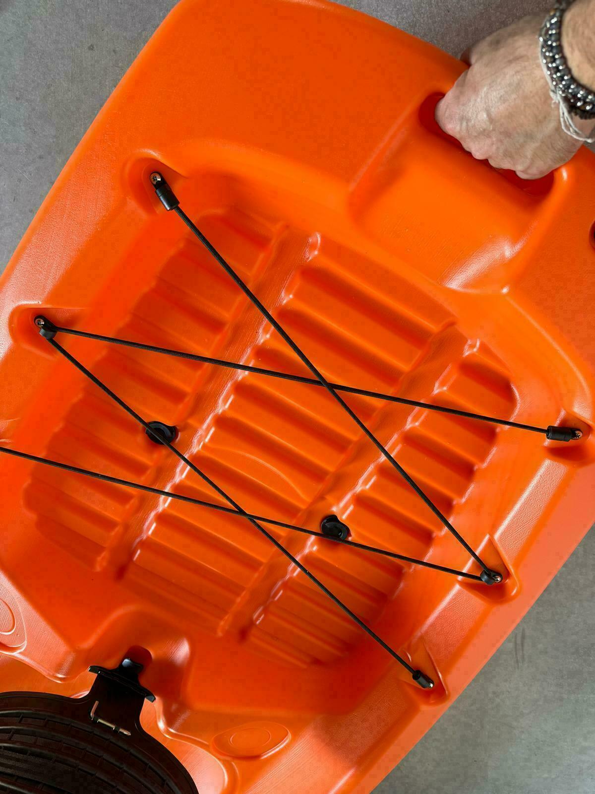 kayak fishing canoa GIL 2.0 BIG MAMA KAYAK canoa monoposto da 254 cm + 2 p.canne interni + seggiolino + pagaia - VERDE