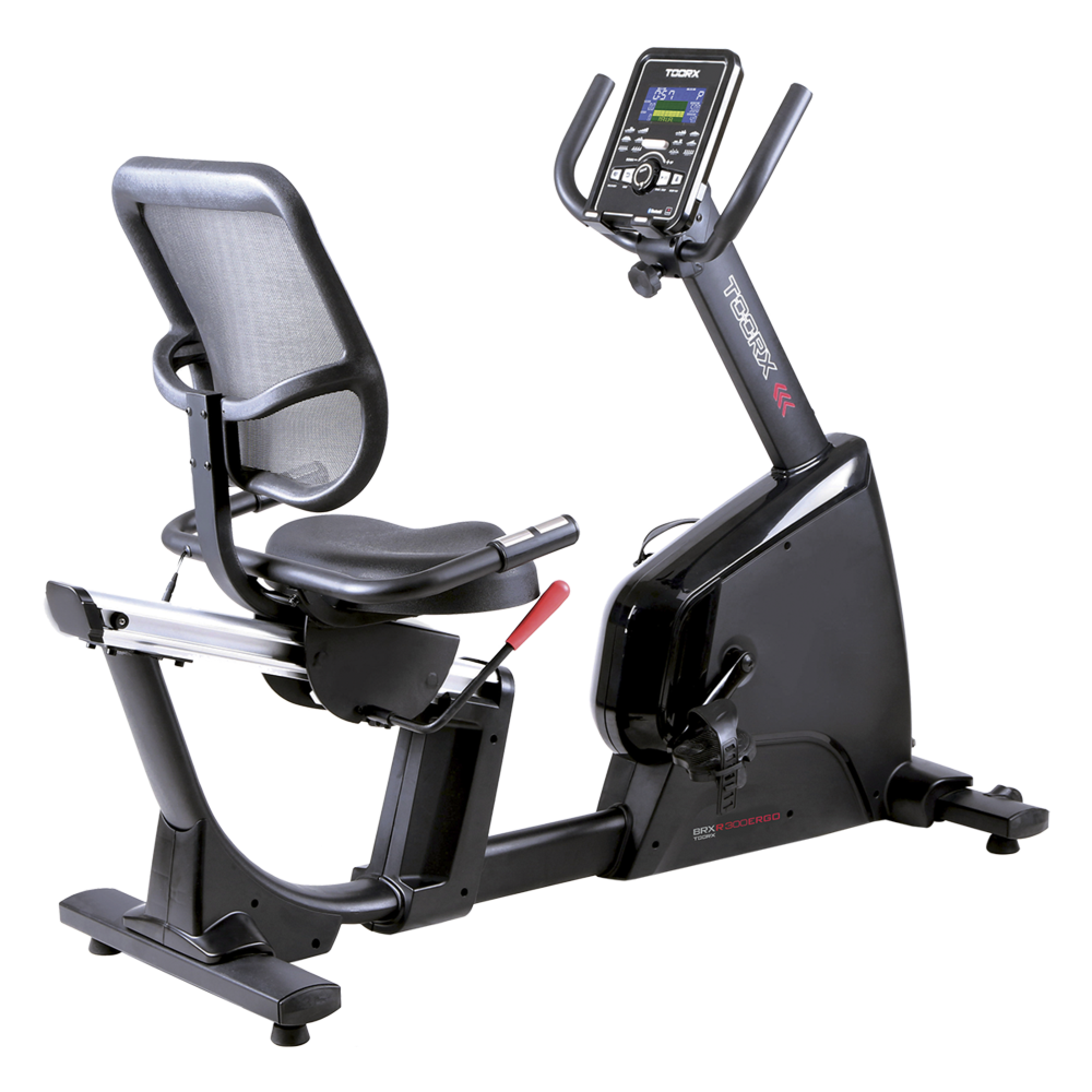 Brx r300 Ergo cyclette orizzontale elettromagnetica Ergometro con ricevitore wireless - iConsole+App compatibile Zwift - volano 16 kg - peso max utente 150 kg Toorx