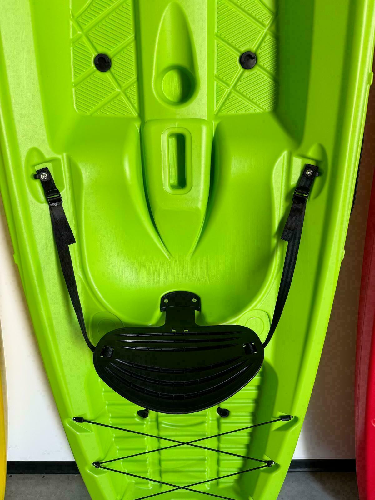 kayak fishing canoa GIL 2.0 BIG MAMA KAYAK canoa monoposto da 254 cm + 2 p.canne interni + seggiolino + pagaia - VERDE