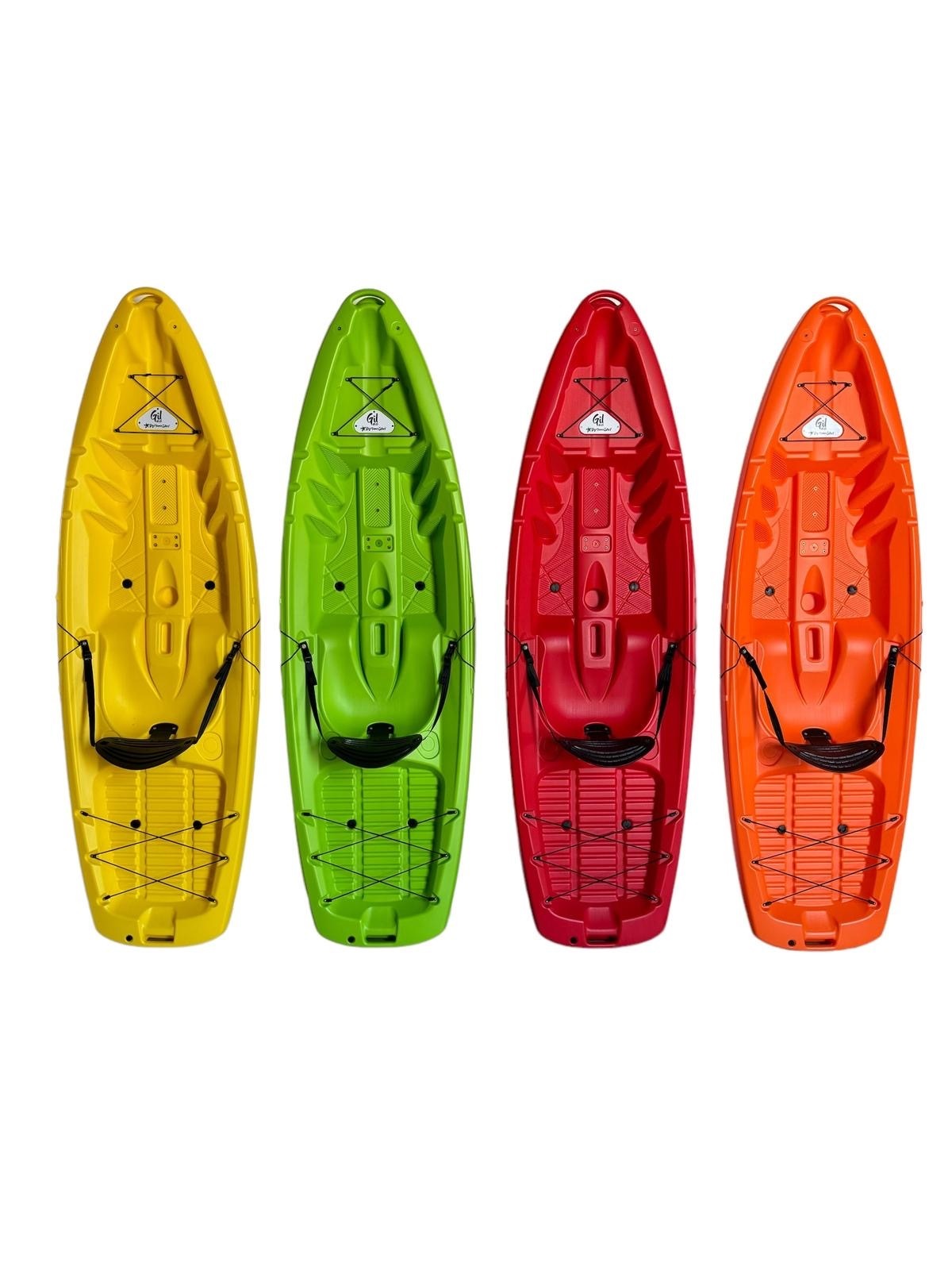 canoa GIL 2.0 BIG MAMA KAYAK canoa monoposto da 254 cm + seggiolino + pagaia - GIALLO