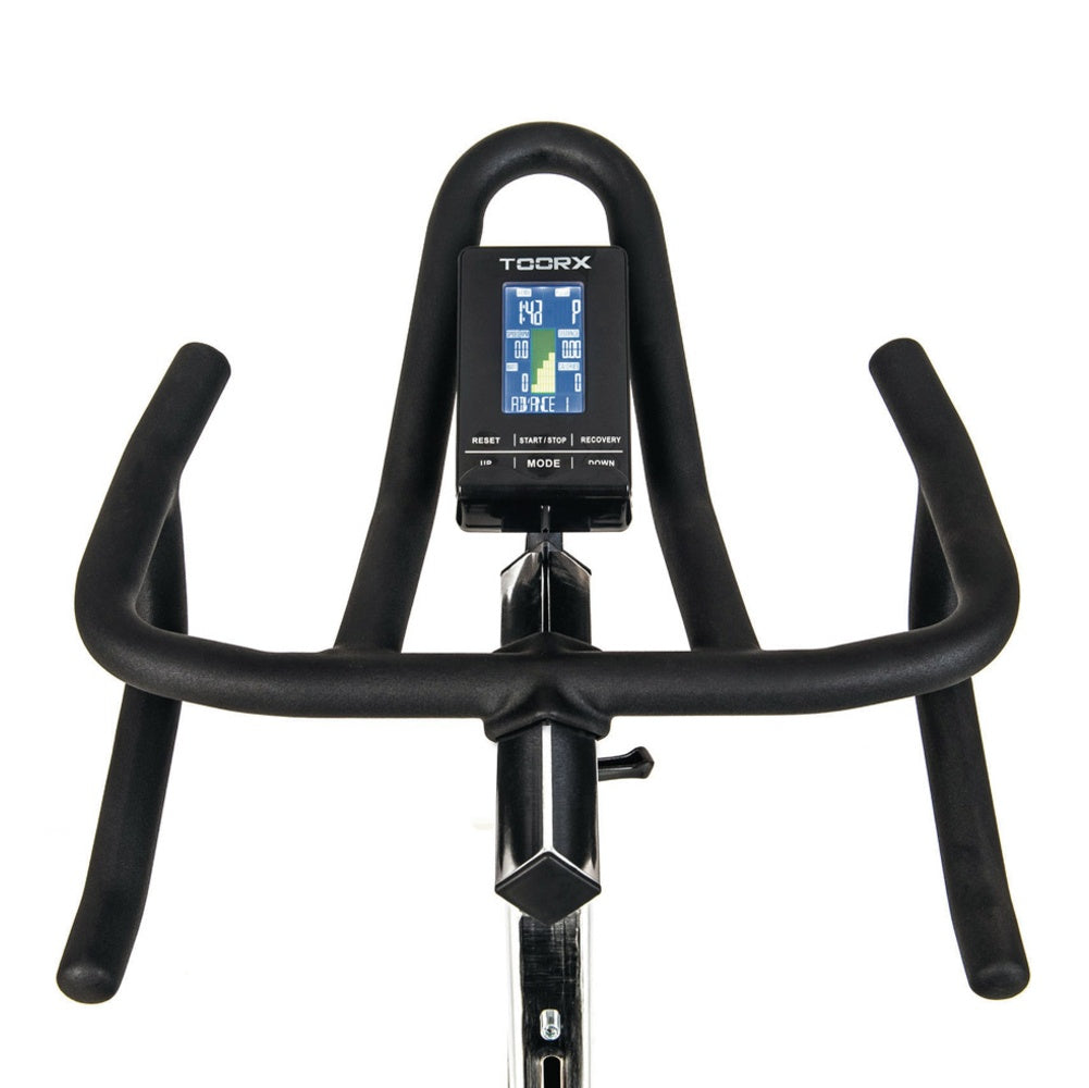 EX ESPOSIZIONE Gym Bike Elettromagnetica SRX-3500 HRC Volano Posteriore - Scatto Libero - Ricevitore Wireless e Fascia Cardio Inclusa -APP Ready- Linea Toorx Chrono PRO Line