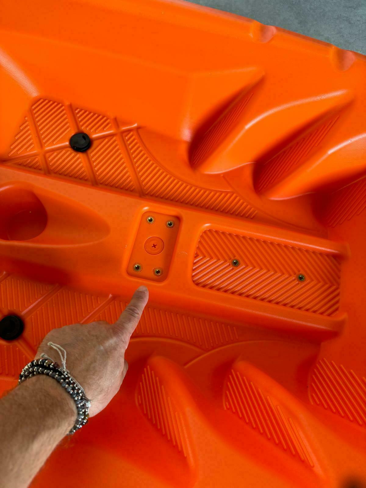 kayak fishing canoa GIL 2.0 BIG MAMA KAYAK canoa monoposto da 254 cm + 2 p.canne interni + seggiolino + pagaia - GIALLO