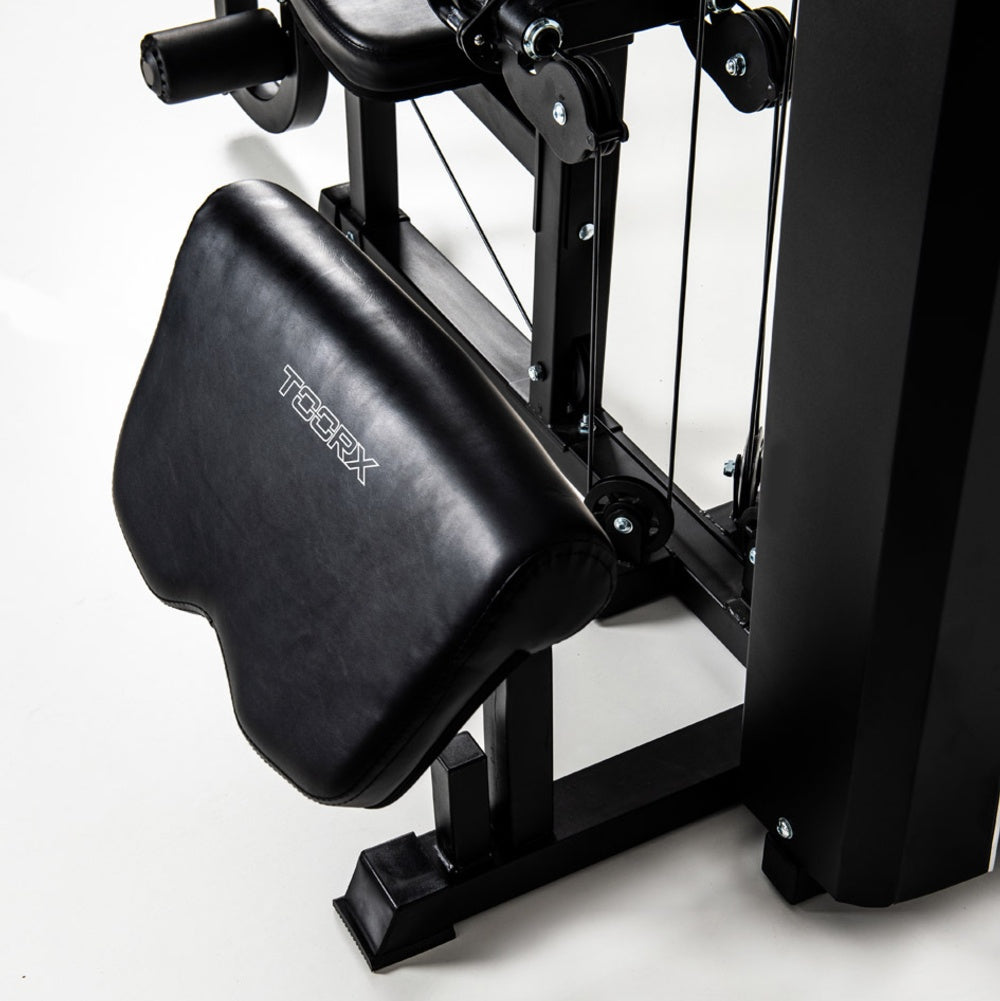Stazione Multifunzione MSX-90 Pacco Pesi 102 kg kg con Doppio Cavo Libero e Pressa Gambe Regolabile Linea Toorx