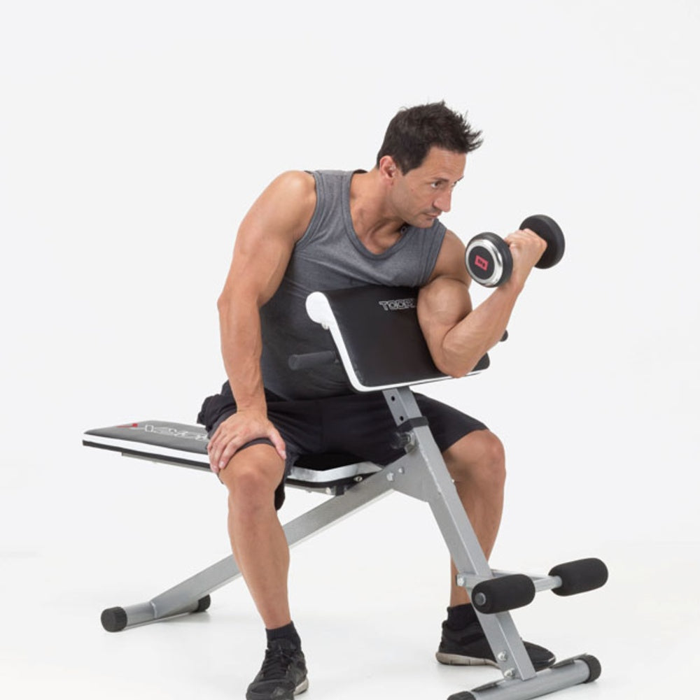 Panca per Hyperextension con Panca Piana e Inclinabile Multiuso WBX-40 MULTI FIT Richiudibile Linea Toorx