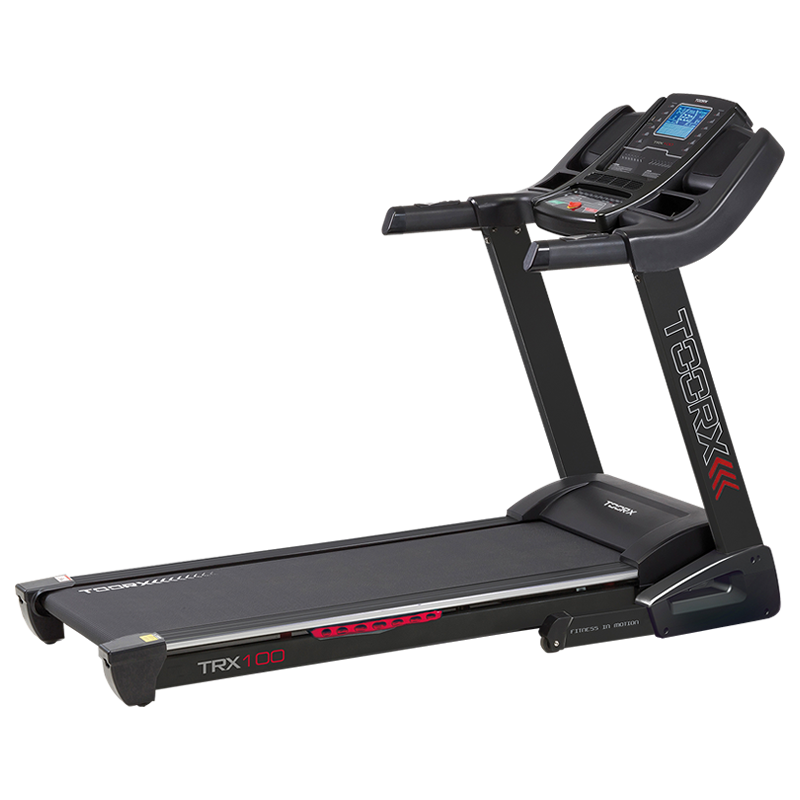 Promo Tapis Roulant Trx-100 3.0 Motore Ac Toorx Inclinazione Elettrica Fascia Cardio Toorx Inclusa - App Ready 3.0 Compatibile Con Iconsole+ Kinomap + Zwift - Velocità 1,0 - 22,0 Km/h Peso utente 140 Kg Piano corsa 53 x 151 cm
