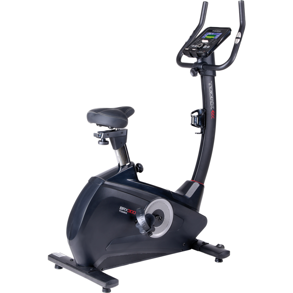 Brx-300 Hrc Cyclette Elettromagnetica Toorx Linea Chrono Line Con Ricevitore Wireless Iconsole+app Compatibile Zwift - Volano 14 Kg - Peso Utente 150 Kg Gym Bike Bici da Camera
