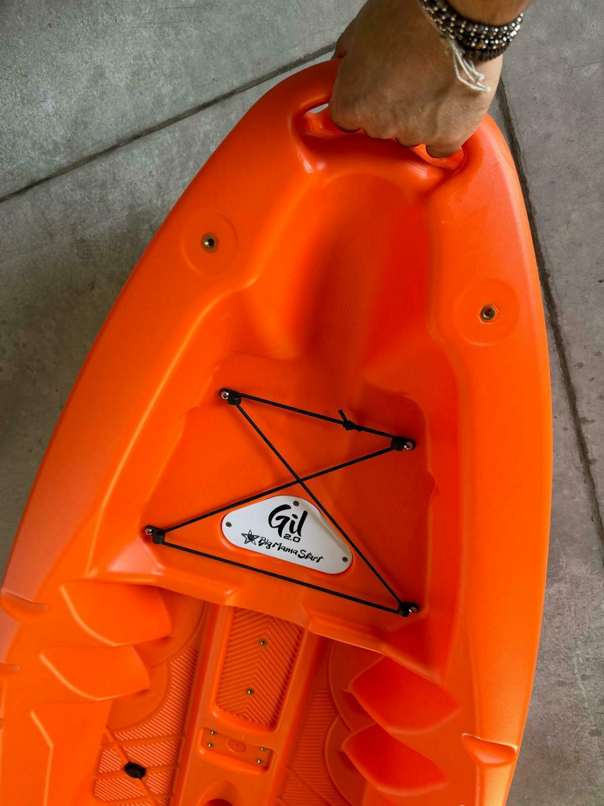 kayak GIL 2.0 BIG MAMA START - canoa monoposto da 254 cm + seggiolino + pagaia - ARANCIONE