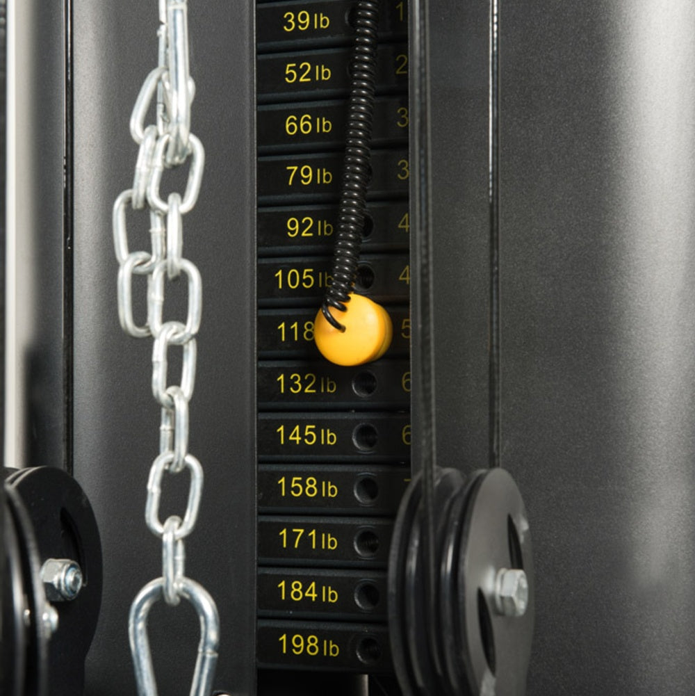 Stazione Multifunzione MSX-3000 Pacco Pesi Acciaio 90 kg con Doppio Cavo Libero Linea Toorx Chrono Pro Line