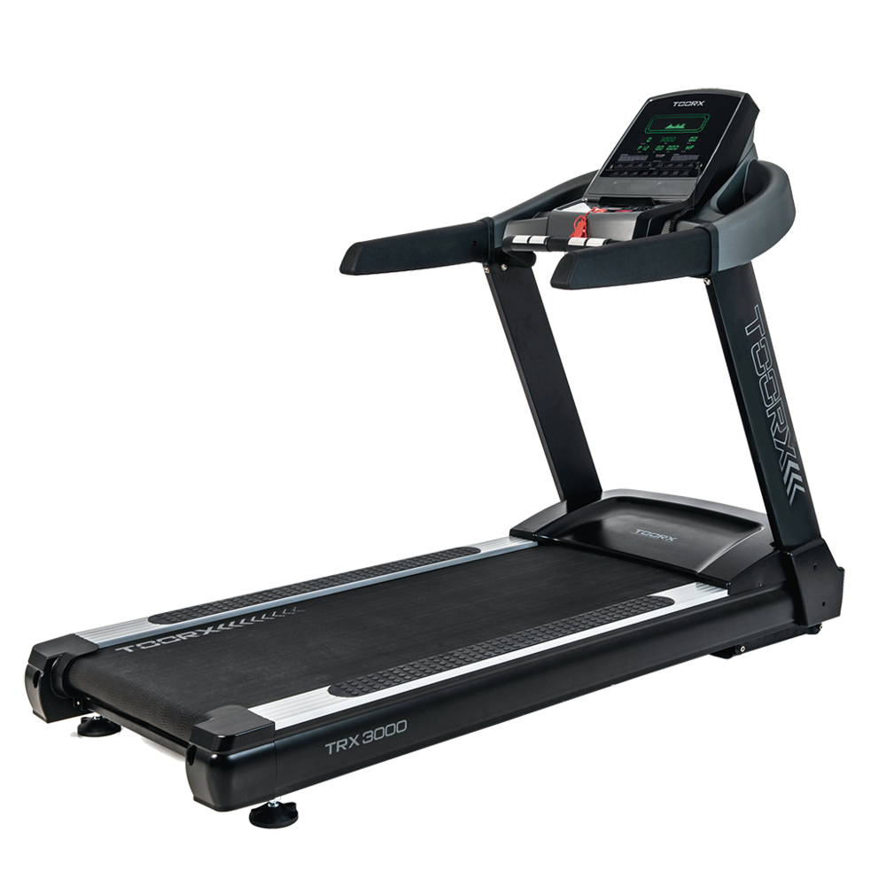 Tapis Roulant TRX-3000 HRC con Inclinazione Elettrica Motore AC e Fascia Cardio Inclusa -APP Ready 2.0- Linea Toorx Chrono PRO Line Velocità 1,0 - 22,0 Km/h Piano di corsa 60 x 156 cm Peso max utente 160 Kg Tappeto Elettrico Palestra