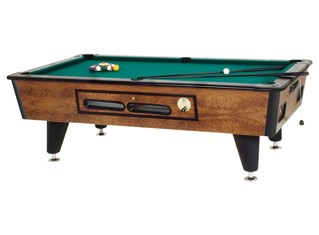 Tavolo Da Biliardo Carambola Zeus 8ft Con Gettone Elettronica – 220x110 Cm, Piede Regolabile, Accessori Inclusi, Per Bar E Sale Giochi