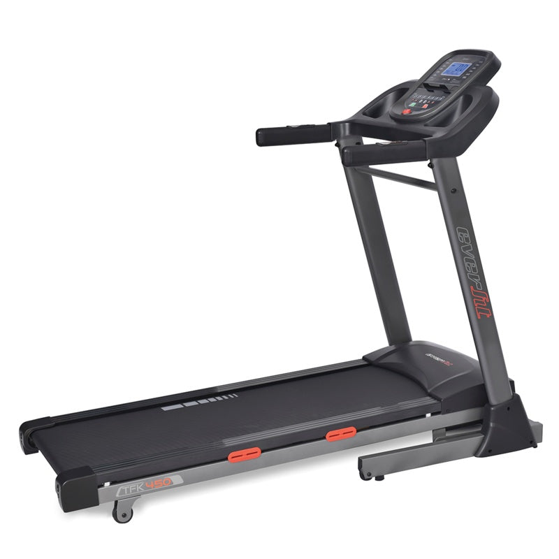 Promo Tapis Roulant TFK-450 con Inclinazione Elettrica Linea Everfit tfk 450 Velocità 1/16 km/h Utente 100 Kg. Piano corsa 132 x 43 cm Tappeto Elettrico Palestra